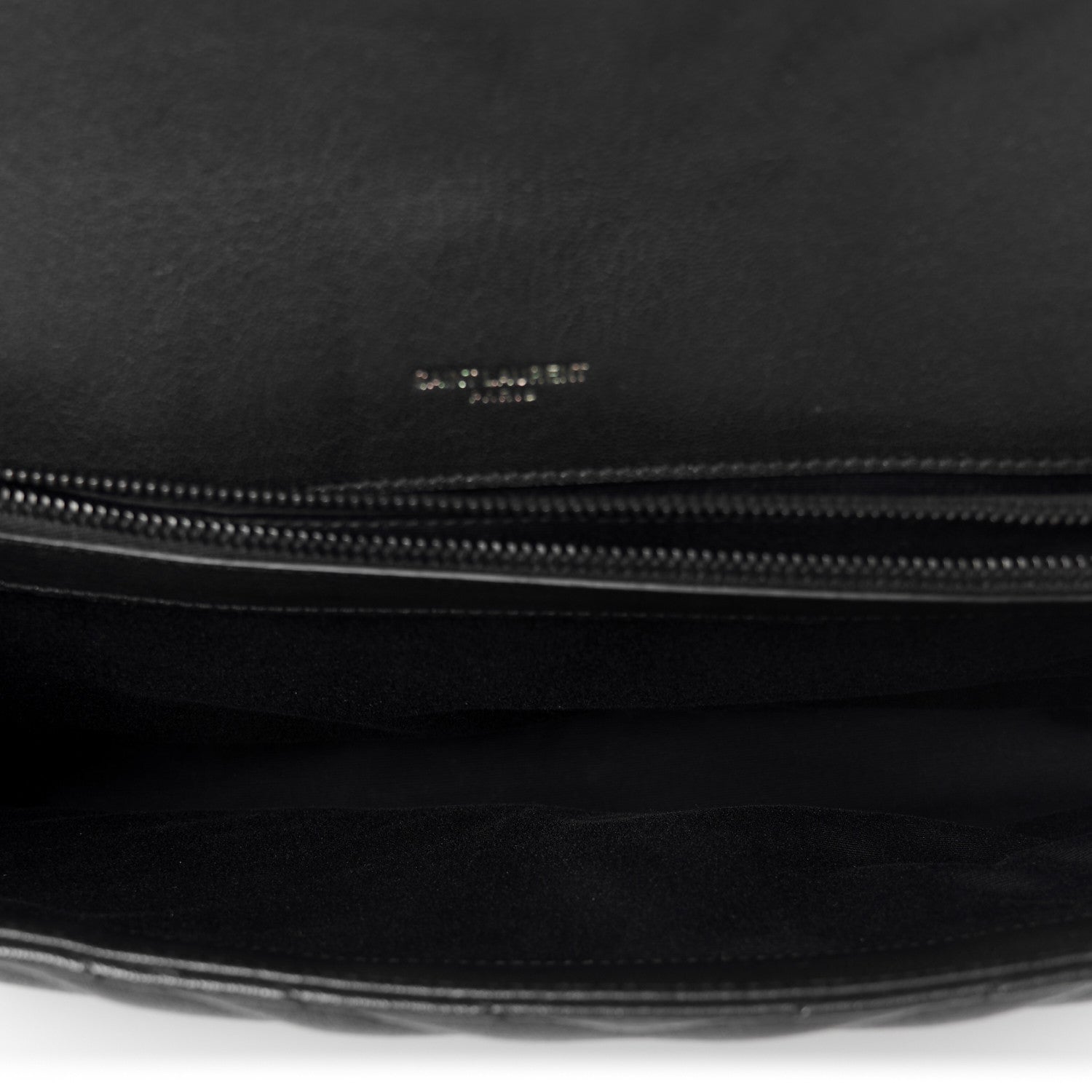 Saint Laurent Sheepskin Matelasse Chevron Monogram Monochrome Large College Satchel Black 5 of 10
