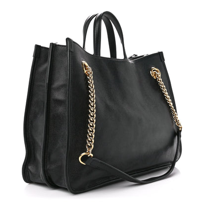 Gucci New Sakai Calfskin Lux Medium Horsebit 1955 Tote Bag Black 3 of 17