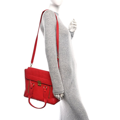 3.1 Phillip Lim Textured Calfskin Medium Pashli Satchel Red 3 of 9