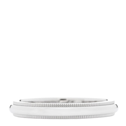 Tiffany Platinum 3mm Together Milgrain Wedding Band Ring 57 8 1 of 5