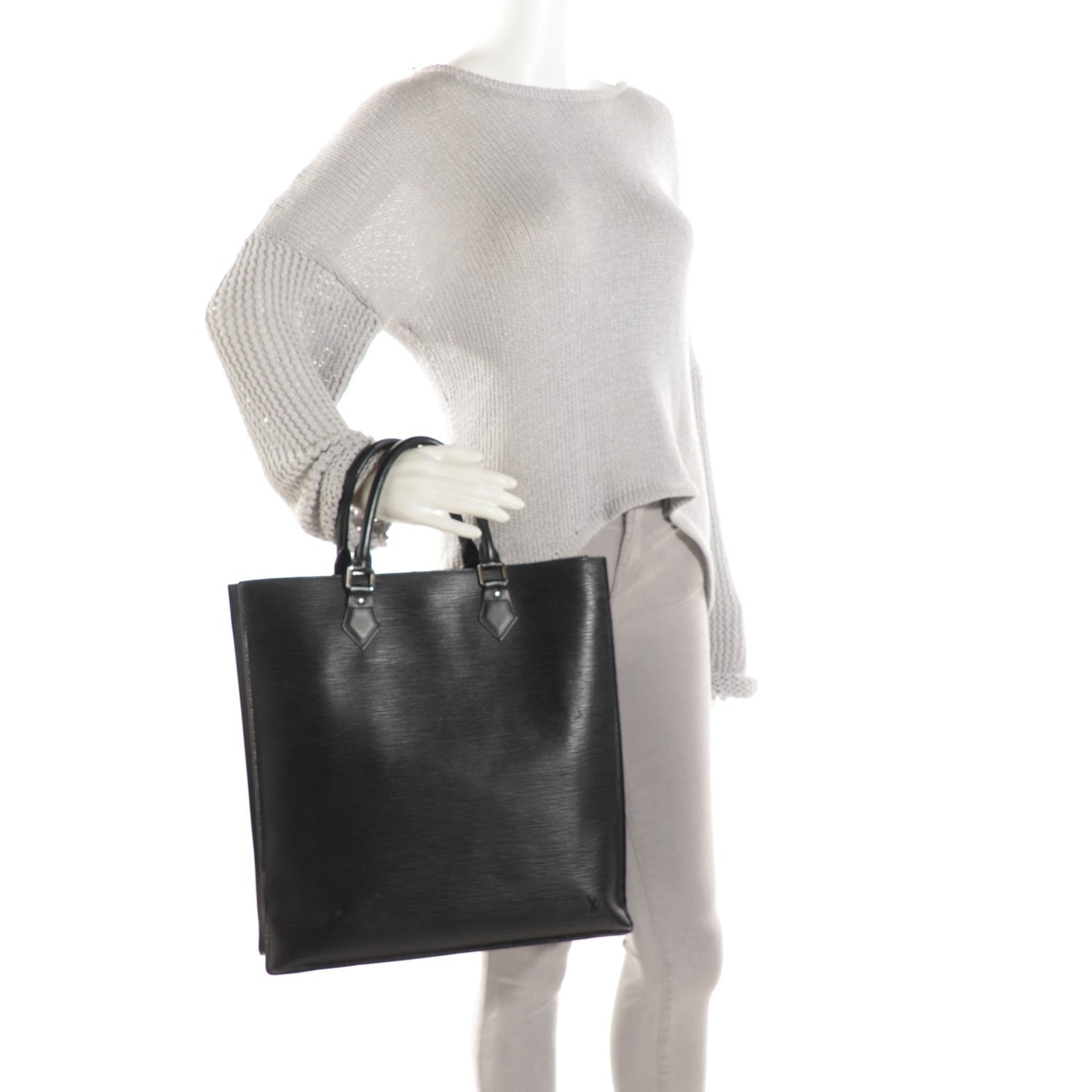 Louis Vuitton Epi Sac Plat GM Black 2 of 8