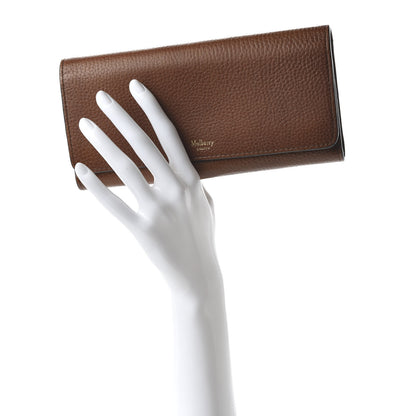 Mulberry Grain Vegetable Tanned Calfskin Continental Wallet Oak 2 of 12