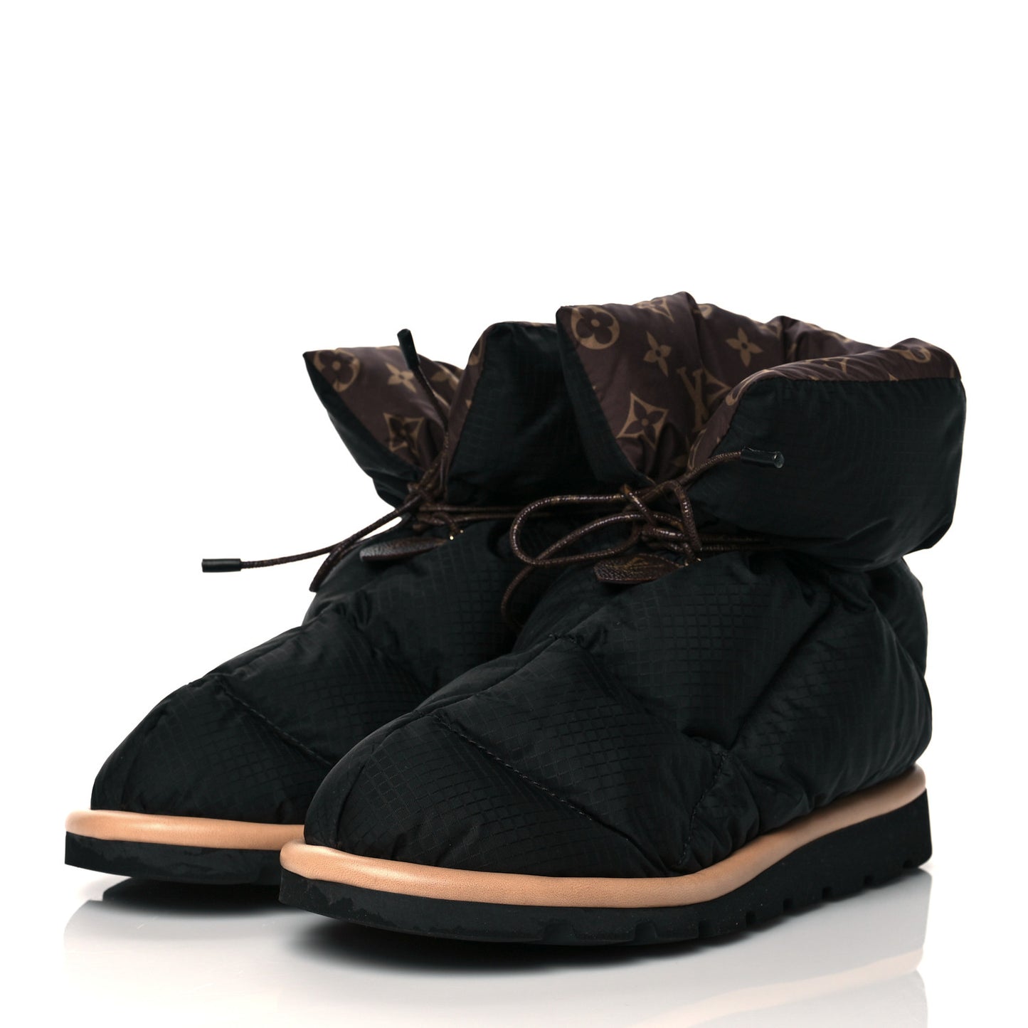 Nylon Monogram Pillow Comfort Ankle Boot 41 Black