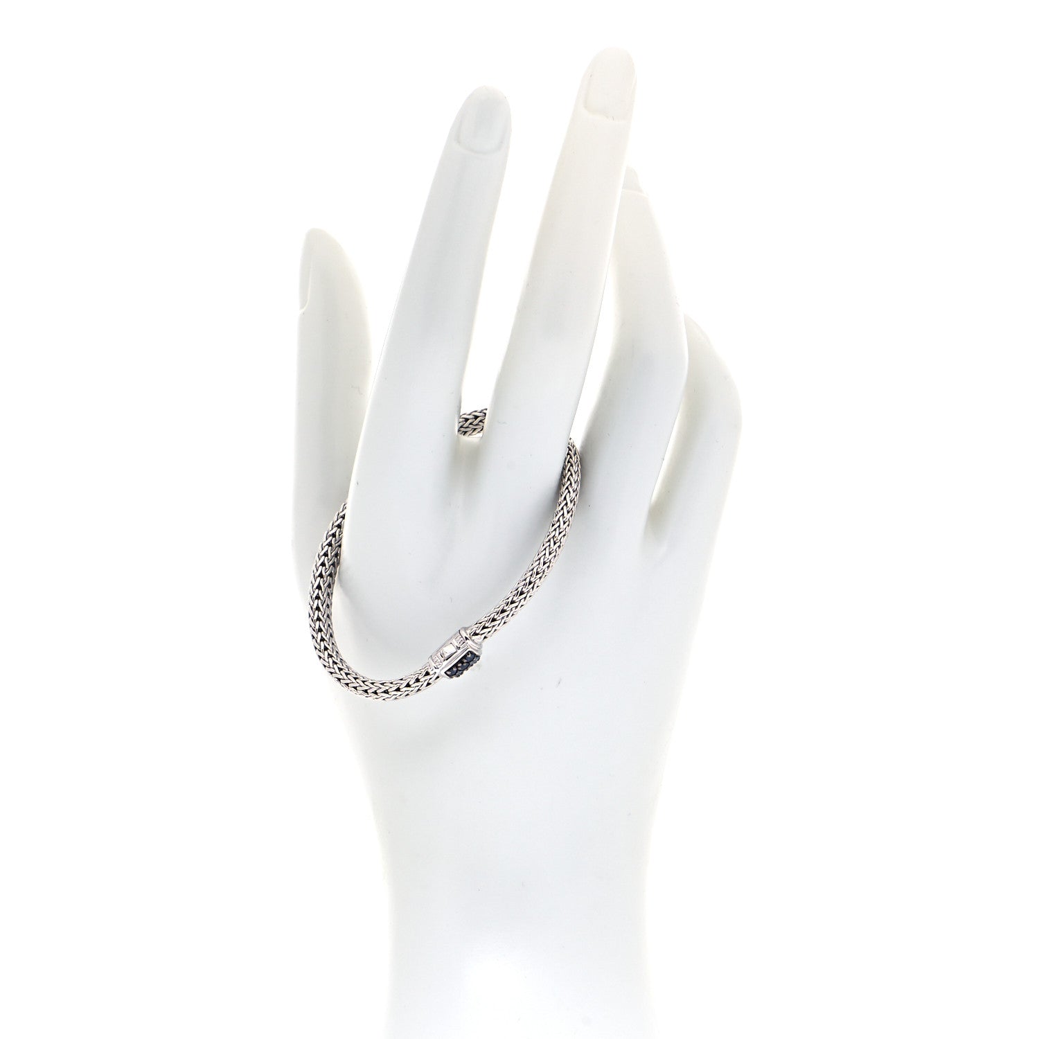 John Hardy Sterling Silver Blue Sapphire 5mm Classic Chain Bracelet 2 of 7