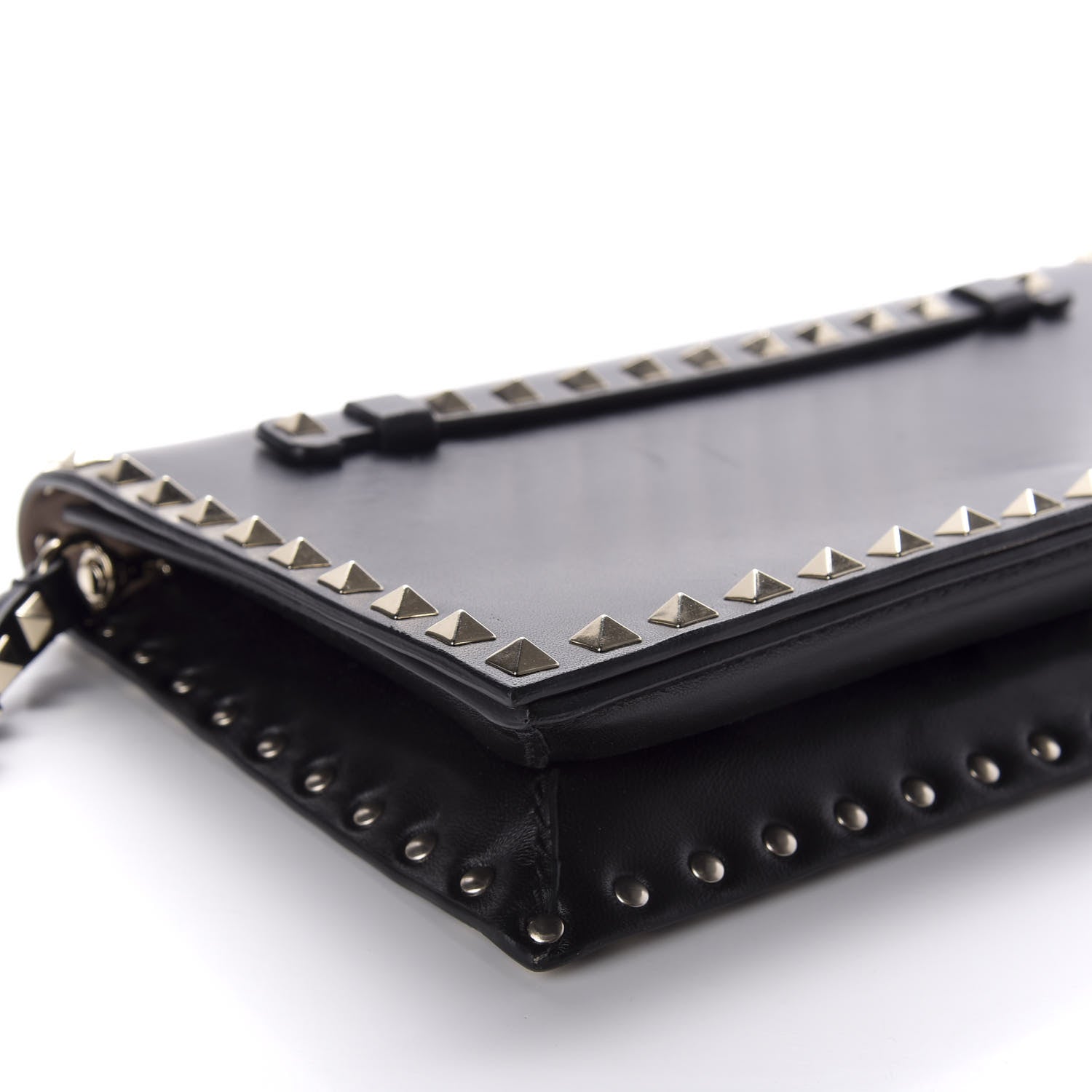 Valentino Garavani Nappa Rockstud Wristlet Clutch Black 7 of 8