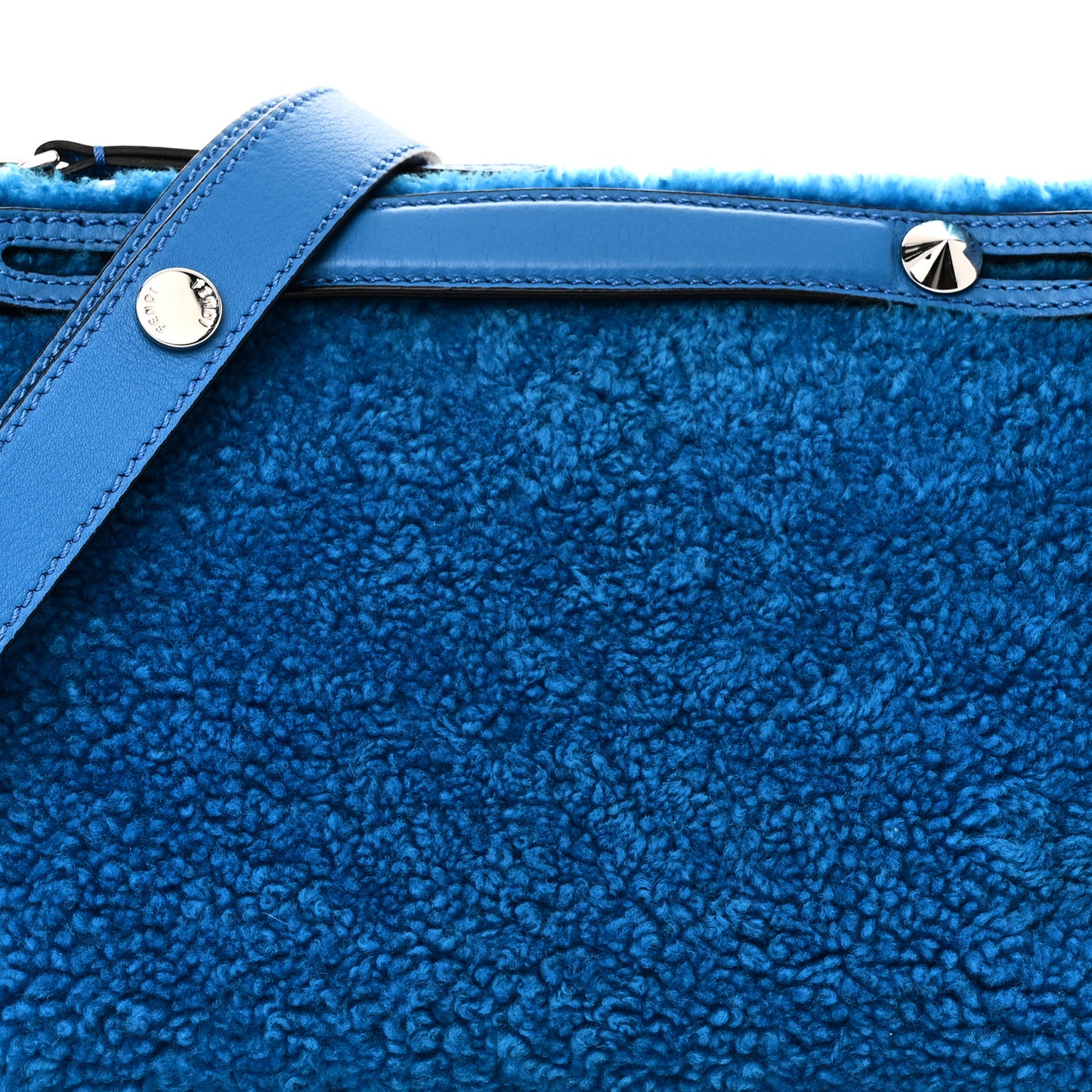 Shearling Vitello Dolce Medium By The Way Boston Bag Blue