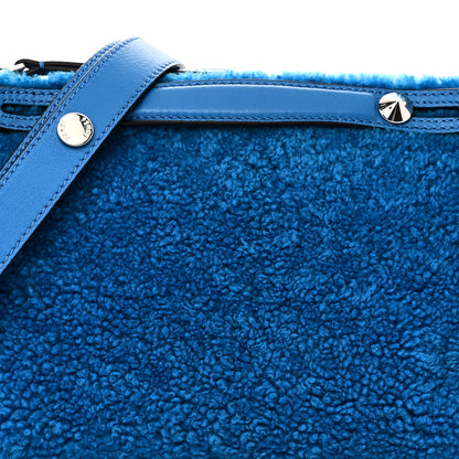 Fendi Shearling Vitello Dolce Medium By The Way Boston Bag Blue 8 of 10