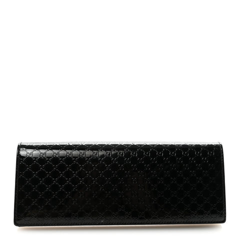 Patent Microguccissima Small Broadway Clutch Black