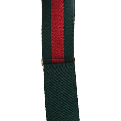 Gucci Web Elastic Plexiglass GG Marmont Belt 80 32 Red Green 3 of 3