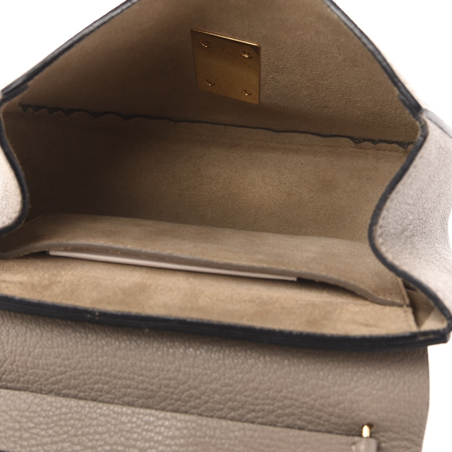 Chloe Grained Lambskin Mini Drew Shoulder Bag Motty Grey 5 of 9