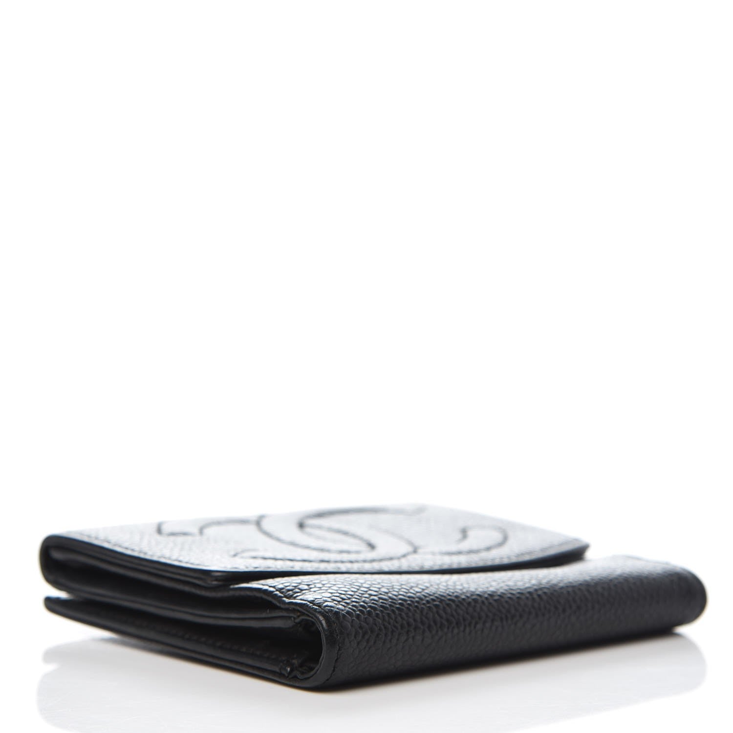 Chanel Caviar CC Compact Wallet Black 4 of 9