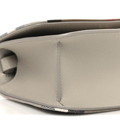 Burberry Grained Calfskin House Check Small Madison Shoulder Bag Limestone 10 of 11