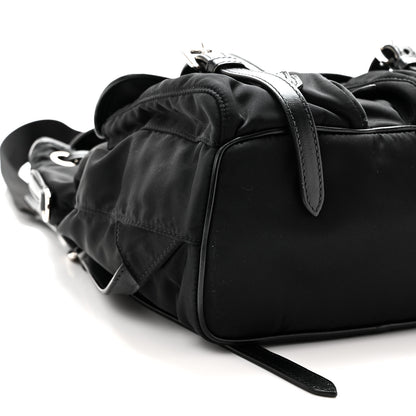 Prada Tessuto Nylon Soft Calfskin Small Backpack Black 8 of 9