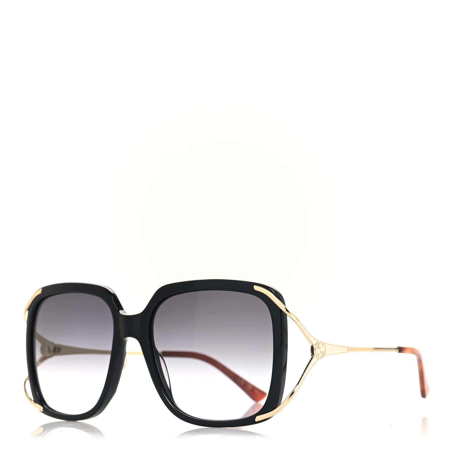 Gucci Acetate Butterfly Sunglasses GG0647S Black White 1 of 8