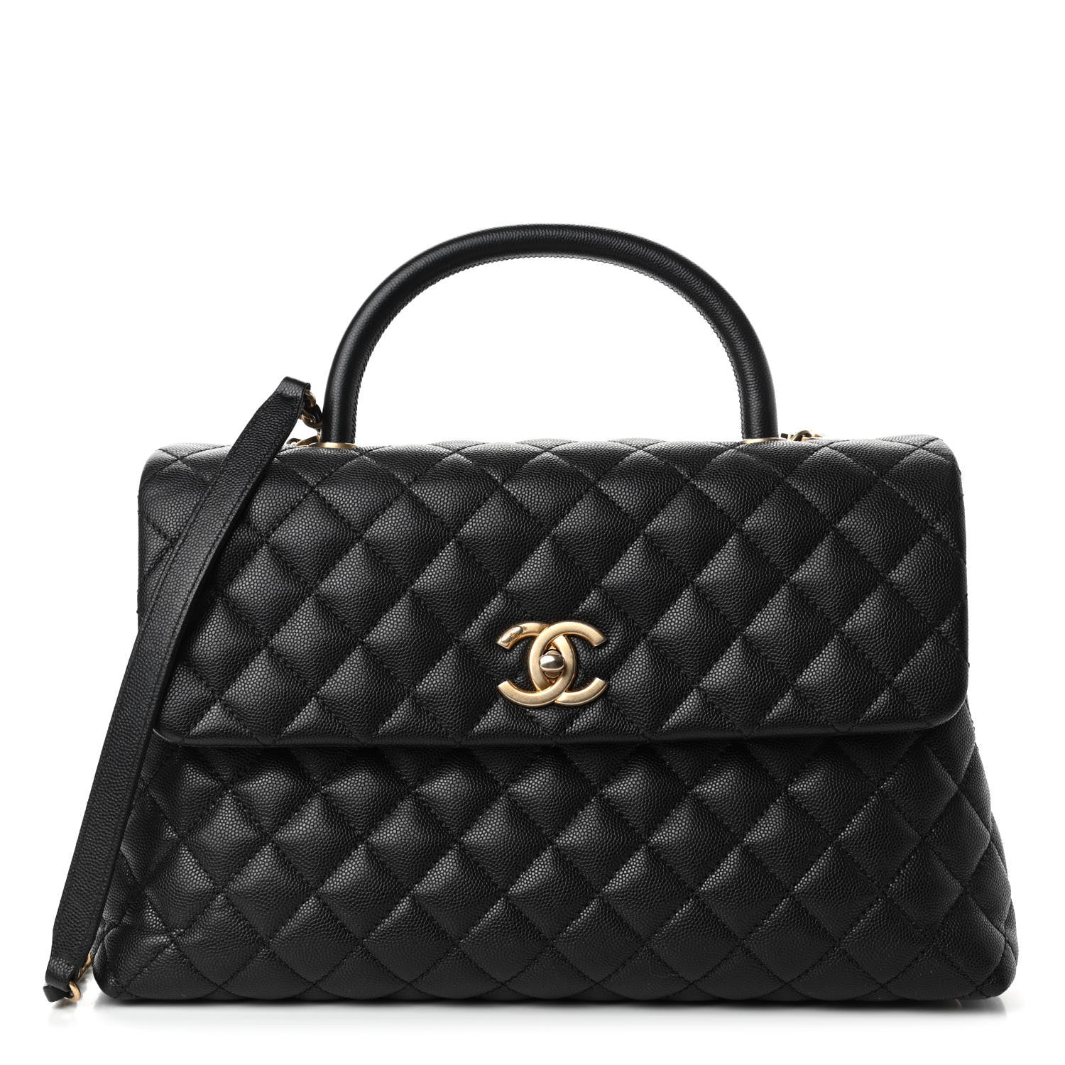 Chanel Caviar Quilted Medium Coco Handle Flap Black 1 of 4
