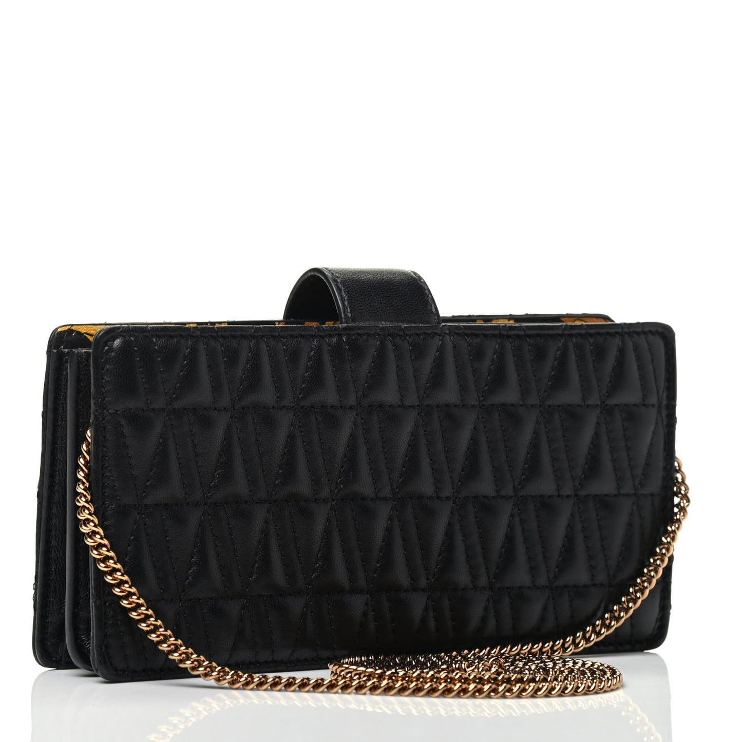Nappa Quilted Virtus Mini Shoulder Bag Black