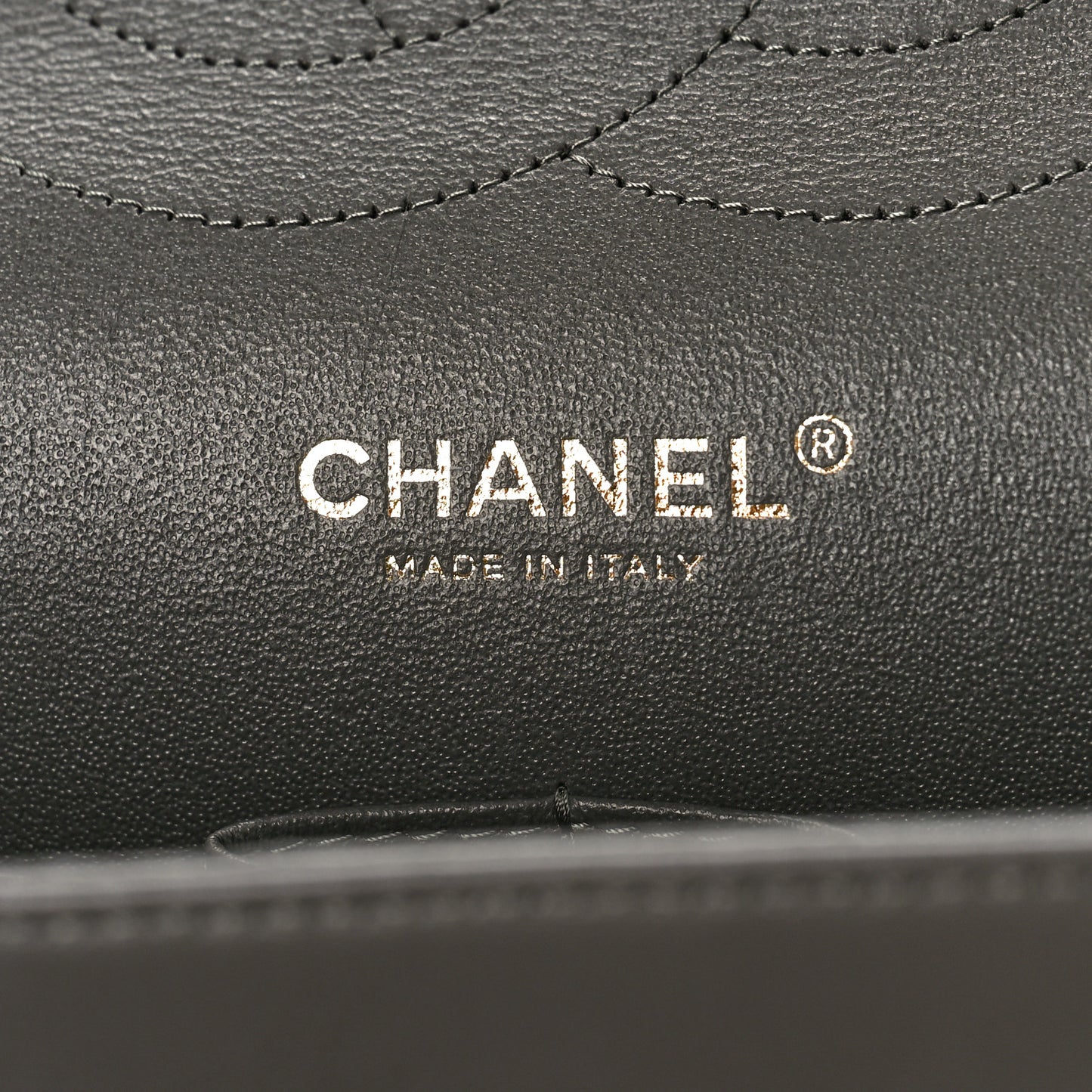 Lambskin Quilted Jumbo Double Flap Grey
