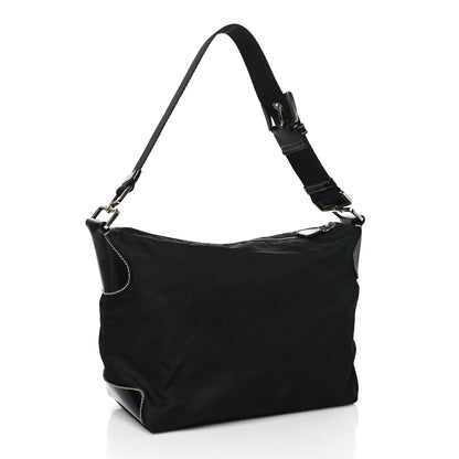 Prada Tessuto Nylon Vitello Hobo Black 3 of 11