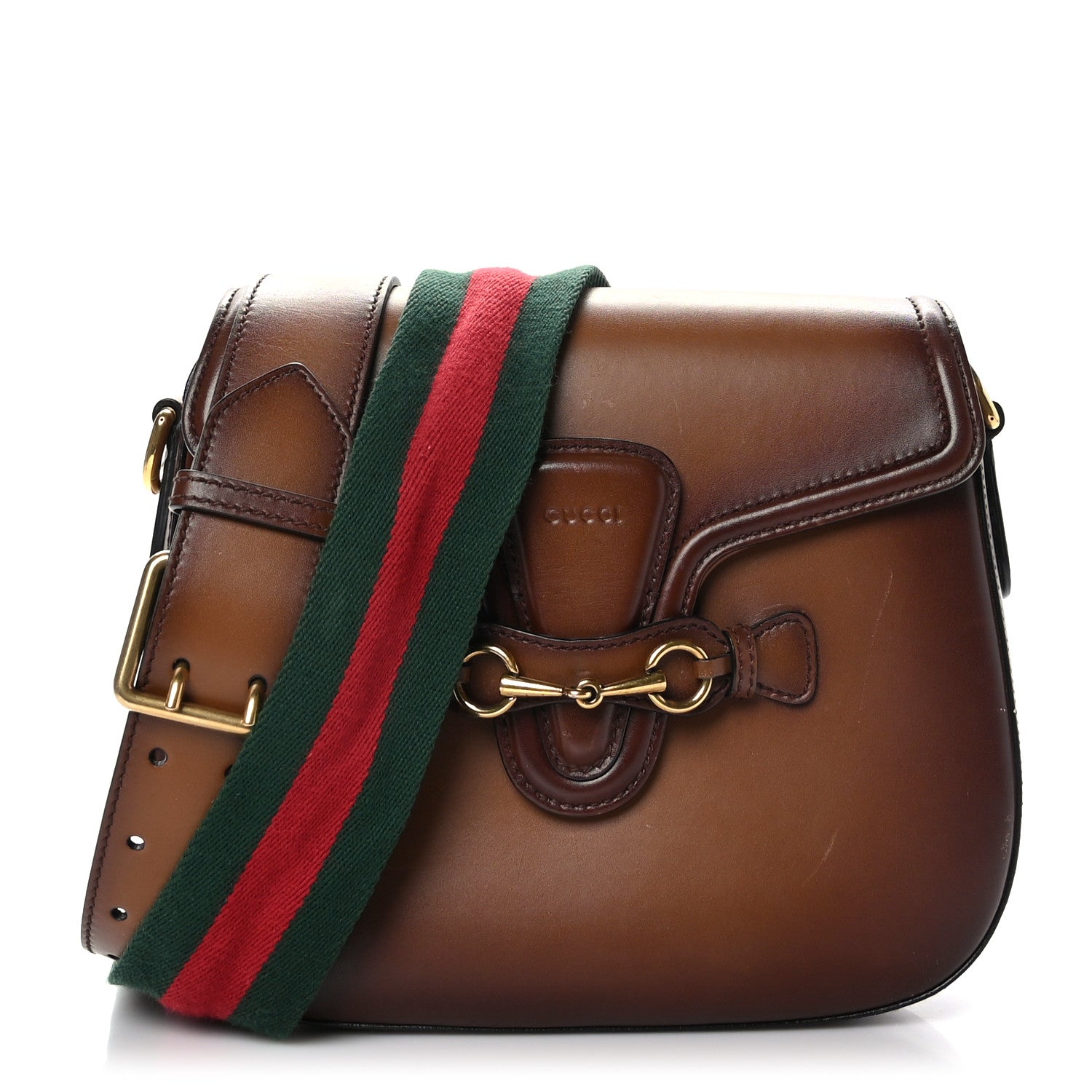 Gucci Calfskin Medium Lady Web Shoulder Bag Cuir 1 of 12