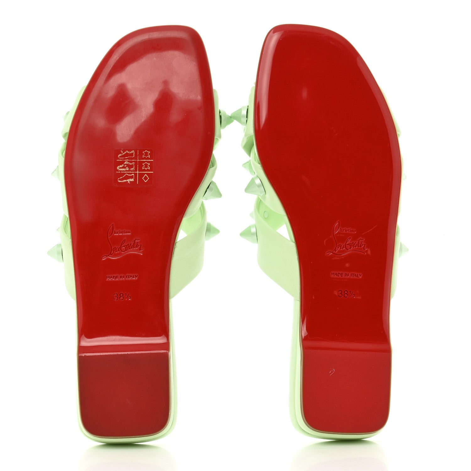 Christian Louboutin Calfskin Miss Spika Club Sandals 38.5 Studio Green 5 of 7
