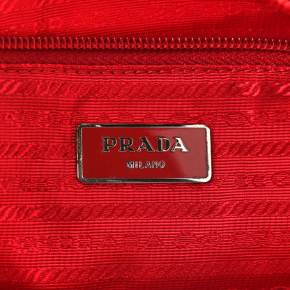 Prada Tessuto Nylon Saffiano Messenger Bag Red 6 of 10