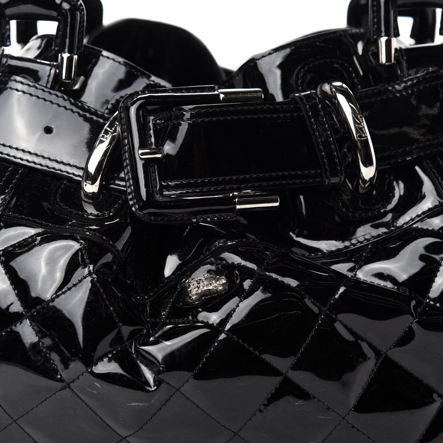 Patent Quilted Beaton Black