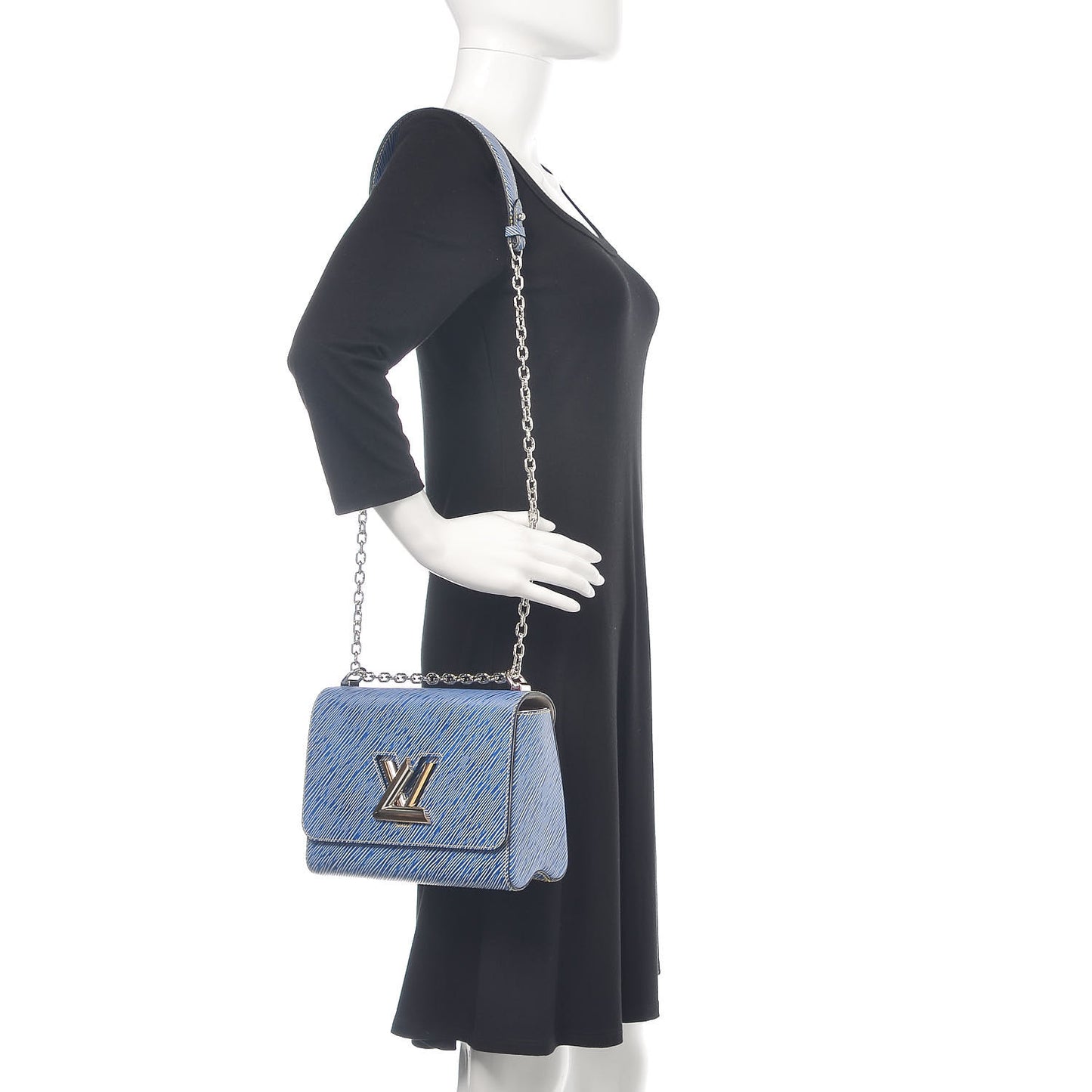 Epi Twist Shoulder Bag MM Denim Light
