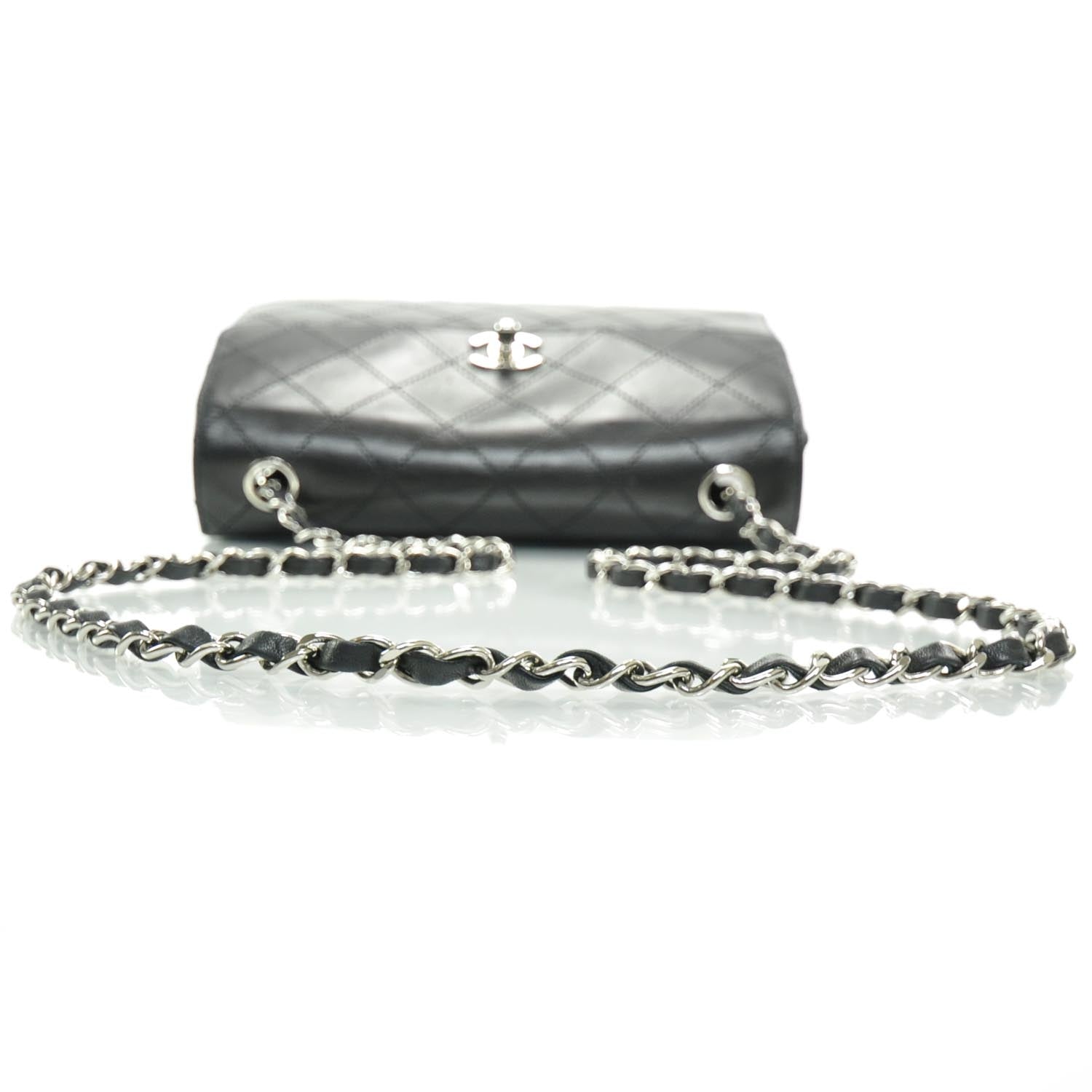 Chanel Lambskin Quilted Flap Bag Black SHW 5 of 10