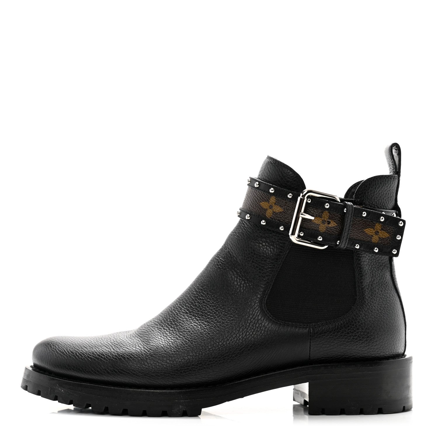 Louis Vuitton Grained Calfskin Monogram Discovery Flat Ankle Boots 40 1 of 13