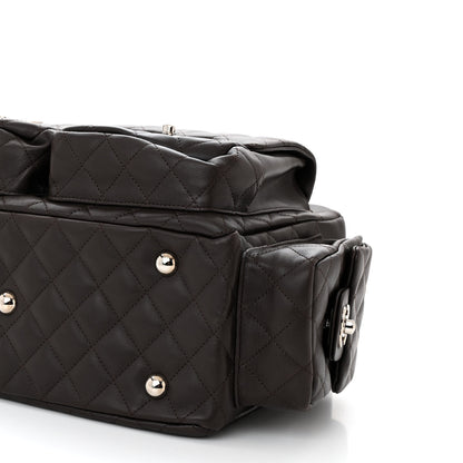 Chanel Calfskin Quilted Large Cambon Multipocket Reporter Brown Beige 10 of 10