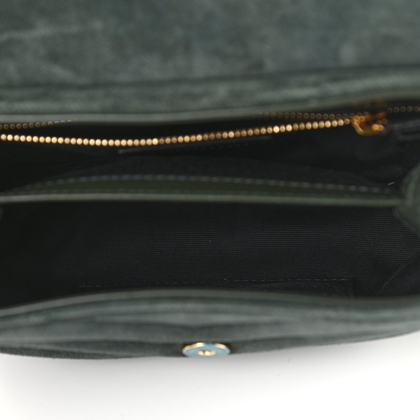 Croute Velour Y Quilted Monogram Toy Loulou Crossbody Bag Dark Forest