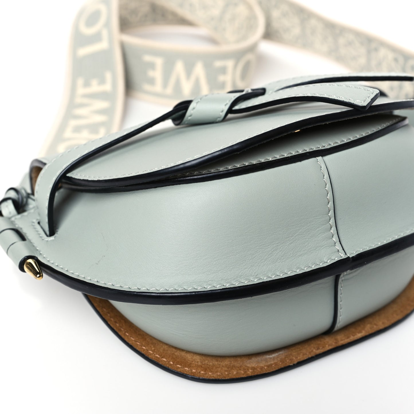 Calfskin Jacquard Mini Gate Dual Bag Ash Grey