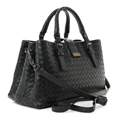 Bottega Veneta Nappa Intrecciato Small Roma Tote Black 3 of 13