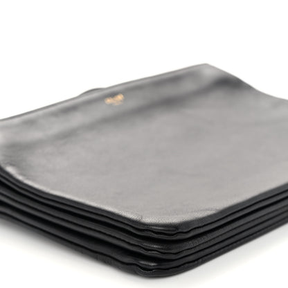 Celine Lambskin Large Trio Crossbody Bag Black 10 of 11