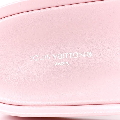 Louis Vuitton Lambskin Embossed Monogram Jumbo Flatform Mule Sandals 39 Rose Clair 7 of 8