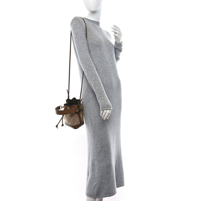 Fendi Wool Vitello King FF 1974 Mini Mon Tresor Bucket Bag Beige Cammello Sand 2 of 9