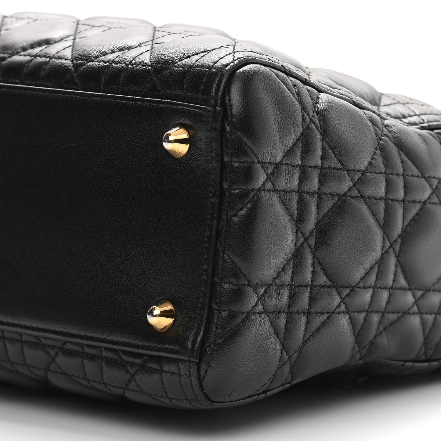 Lambskin Cannage Large Lady Dior Black
