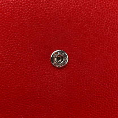 Chanel Caviar Sevruga Wallet on Chain WOC Red 14 of 14