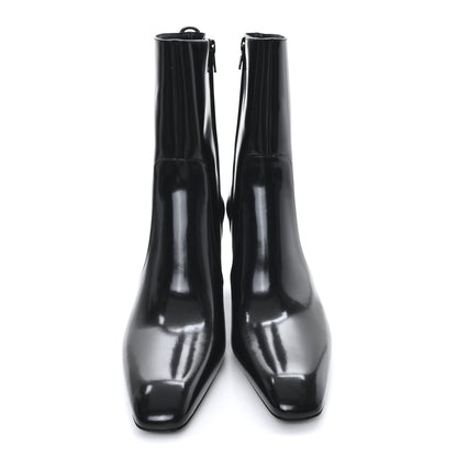 Saint Laurent Vitello Marilyn Betty 70 Ankle Zip Boots 41 Black 3 of 10