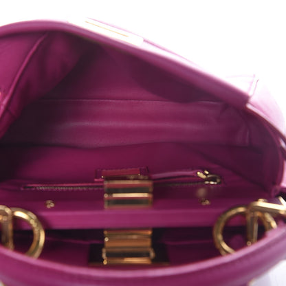 Fendi Nappa Mini Peekaboo Iconic Satchel Magenta 5 of 10