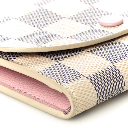 Louis Vuitton Damier Azur Rosalie Coin Purse Rose Ballerine 8 of 9