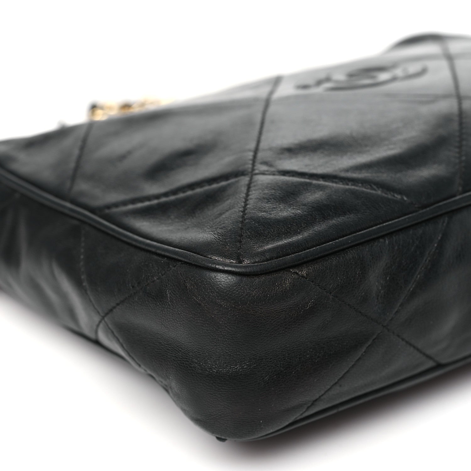 Chanel Lambskin Quilted CC Tassel Camera Case Black 10 of 15