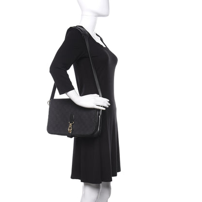 Gucci Monogram Medium Marrakech Messenger Bag Black 2 of 11