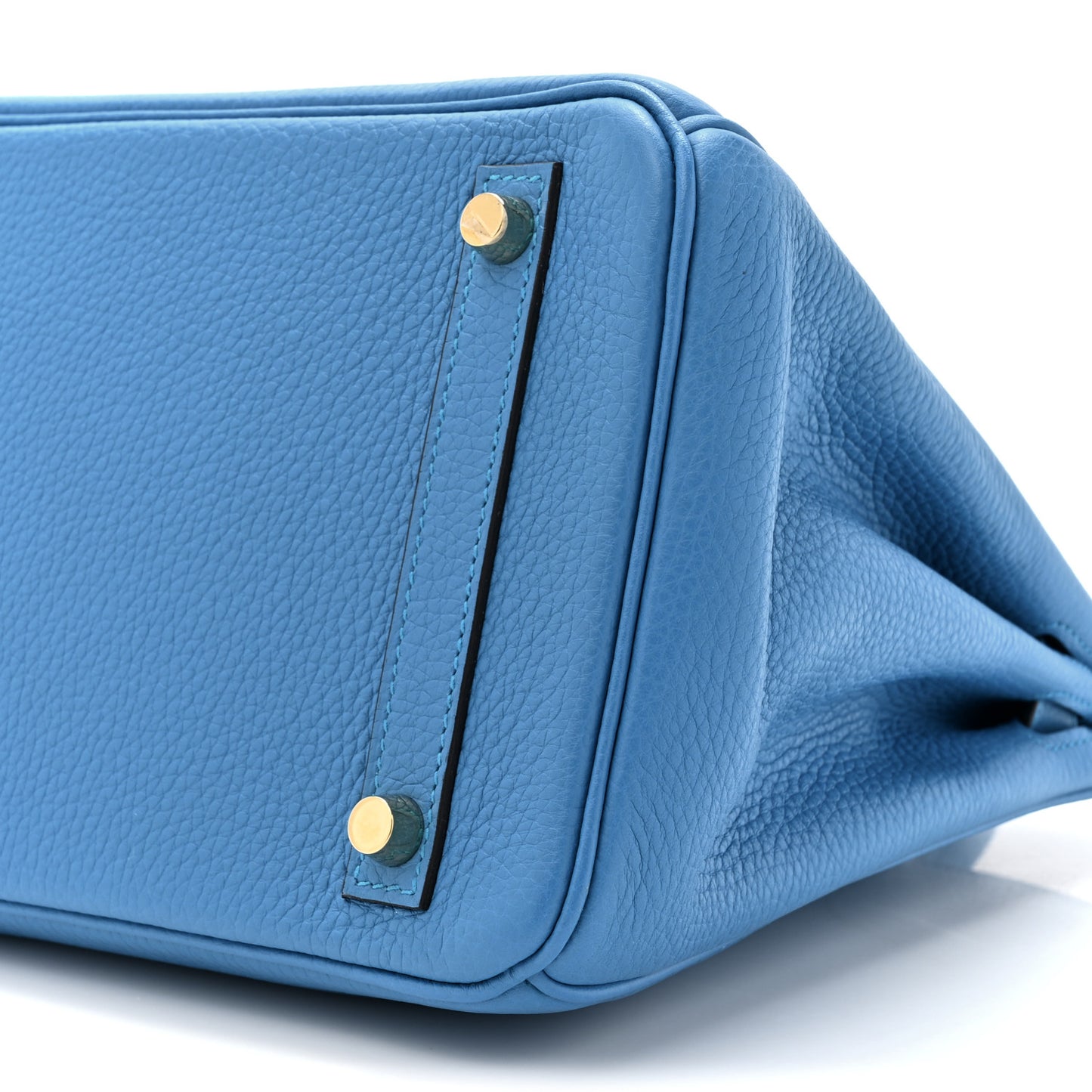 Taurillon Clemence Birkin 30 Bleu Zanzibar