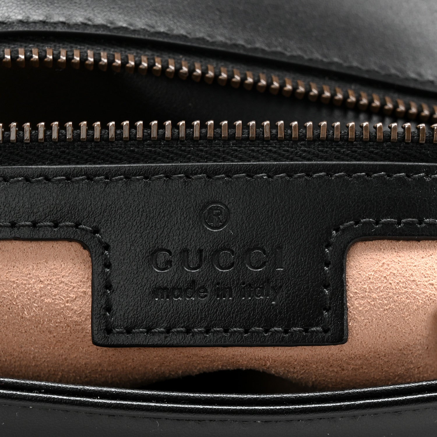 Gucci Calfskin Matelasse Medium GG Marmont Shoulder Bag Black 6 of 10