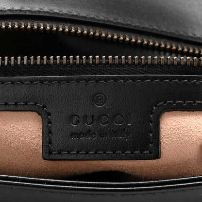 Gucci Calfskin Matelasse Medium GG Marmont Shoulder Bag Black 6 of 10