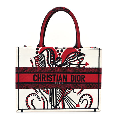 Christian Dior Canvas Embroidered Medium Cupidon Book Tote Latte Multicolor 1 of 14
