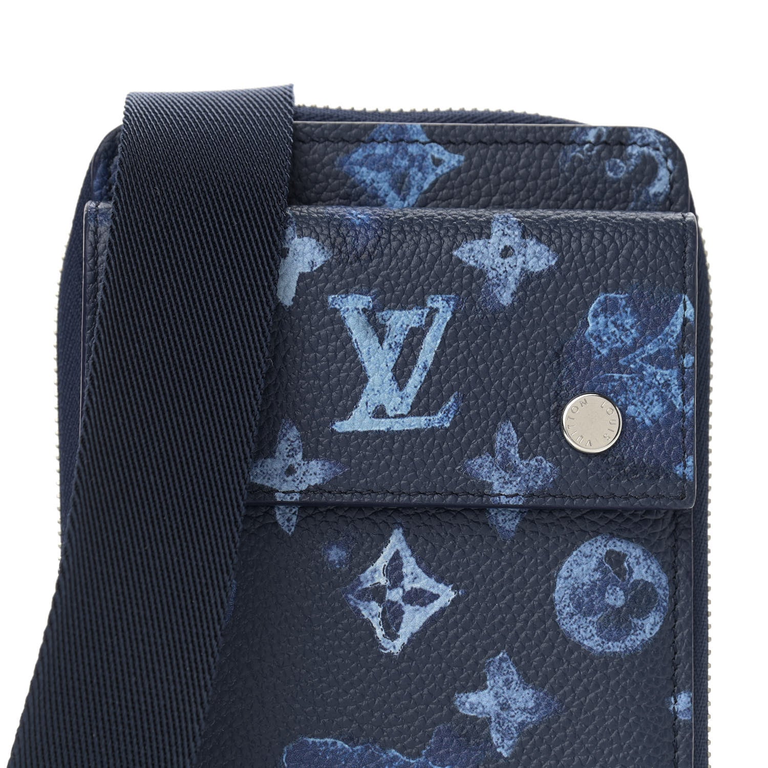 Louis Vuitton Monogram Ink Watercolor Phone Pouch Blue 7 of 10