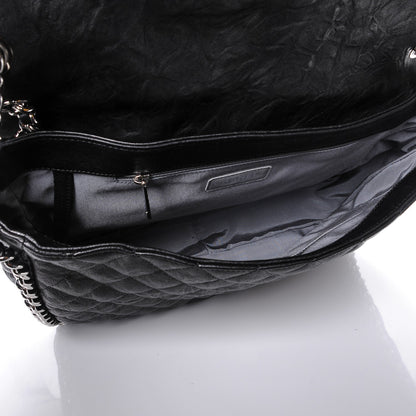 Chanel Washed Lambskin Quilted Maxi Chain Around Flap Black 5 of 7