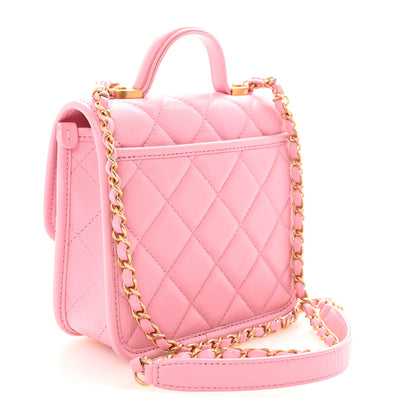 Chanel Caviar School Memory Mini Top Handle Flap Light Pink 3 of 11